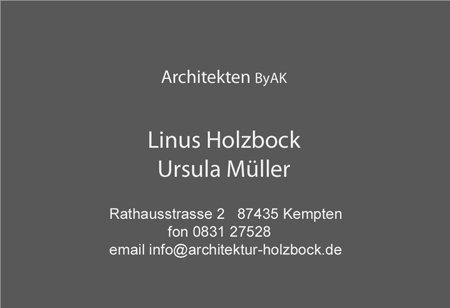 Architekturb�ro Linus Holzbock und Ursula M�ller
